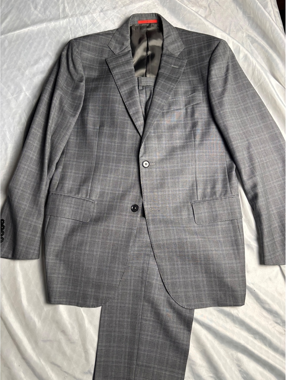 Isaia Gray Plaid Two-Piece Suit